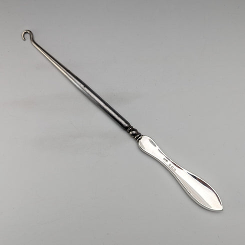 1911 年英國古董純銀手柄大腳扣鉤靴鉤 William Vale